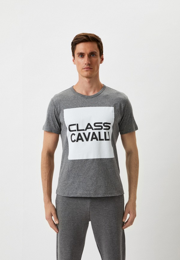 Футболка Cavalli Class серого цвета