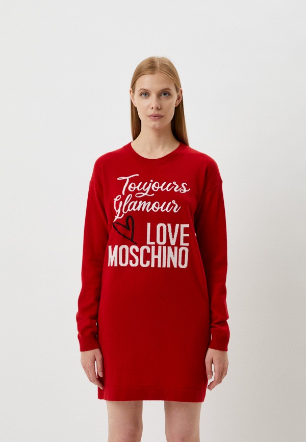 Платье Love Moschino красного цвета
