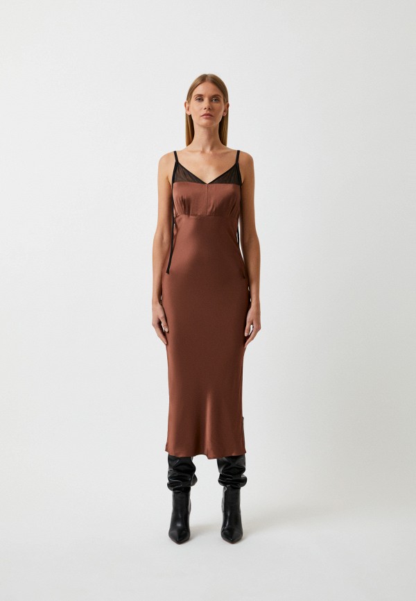 Платье Helmut Lang коричневого цвета