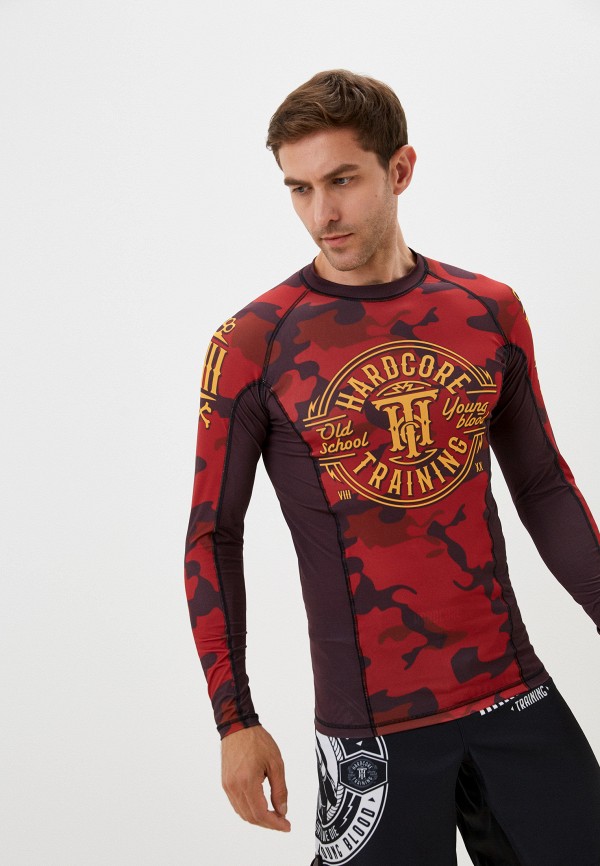 

Рашгард Hardcore Training, Коричневый, Camo Rashguard L/S Red