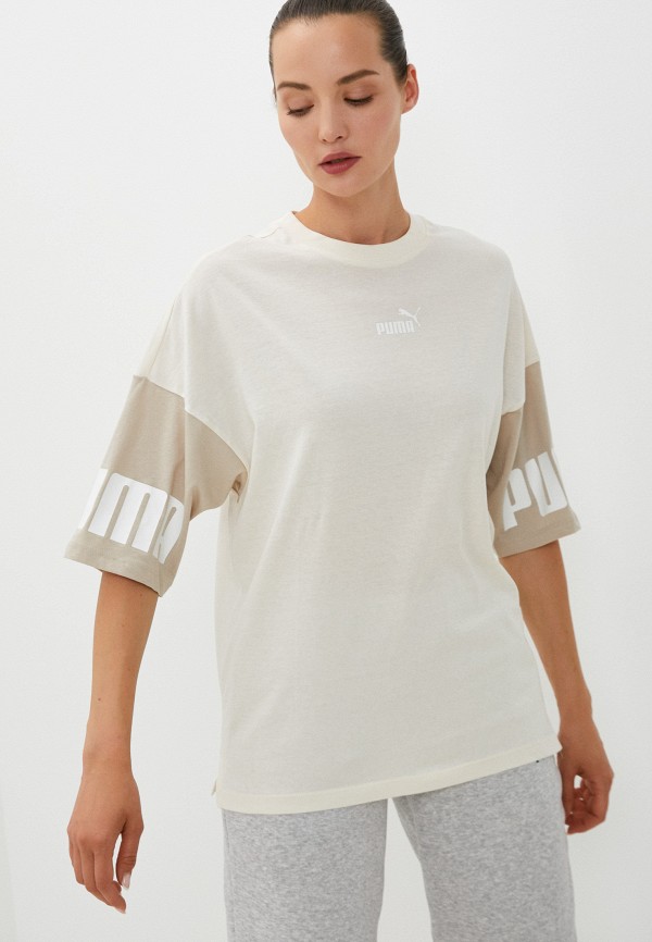

Футболка PUMA, Бежевый, Puma Power Colorblock Tee