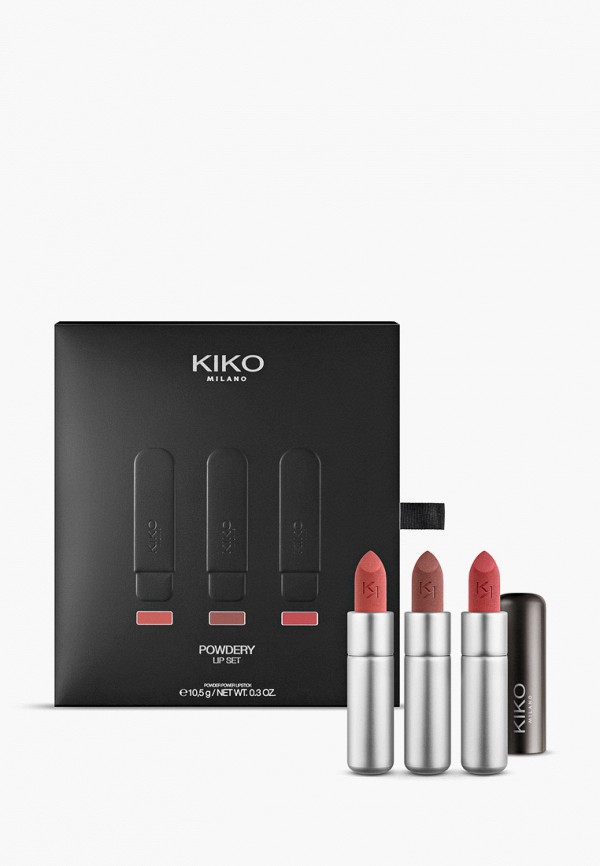 

Набор для макияжа губ Kiko Milano, Разноцветный, из 3 матовых помад для губ различных оттенков POWDERY LIP SET