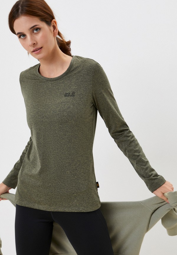 

Лонгслив спортивный Jack Wolfskin, Хаки, SKY THERMAL LS T W