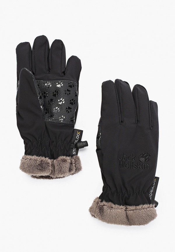 

Перчатки Jack Wolfskin, Черный, SOFTSHELL HIGHLOFT GLOVE KIDS