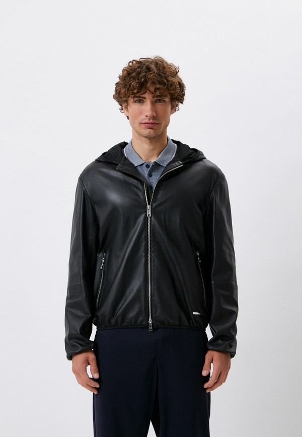 

Куртка кожаная Armani Exchange, Черный
