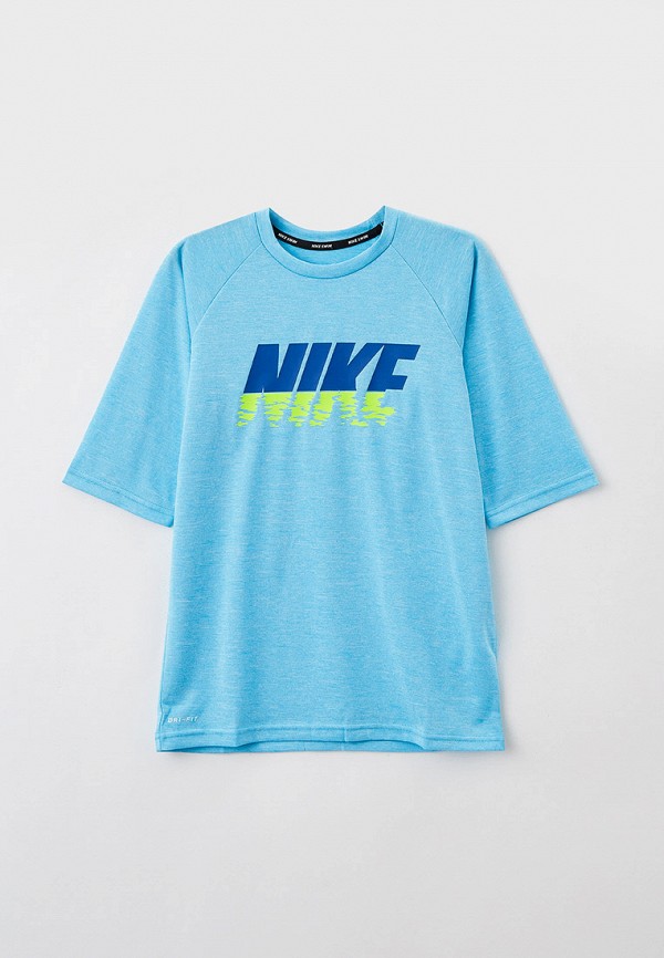 

Гидрофутболка Nike, Голубой, Nike Heather Sunset Logo Short Sleeve Hydroguard