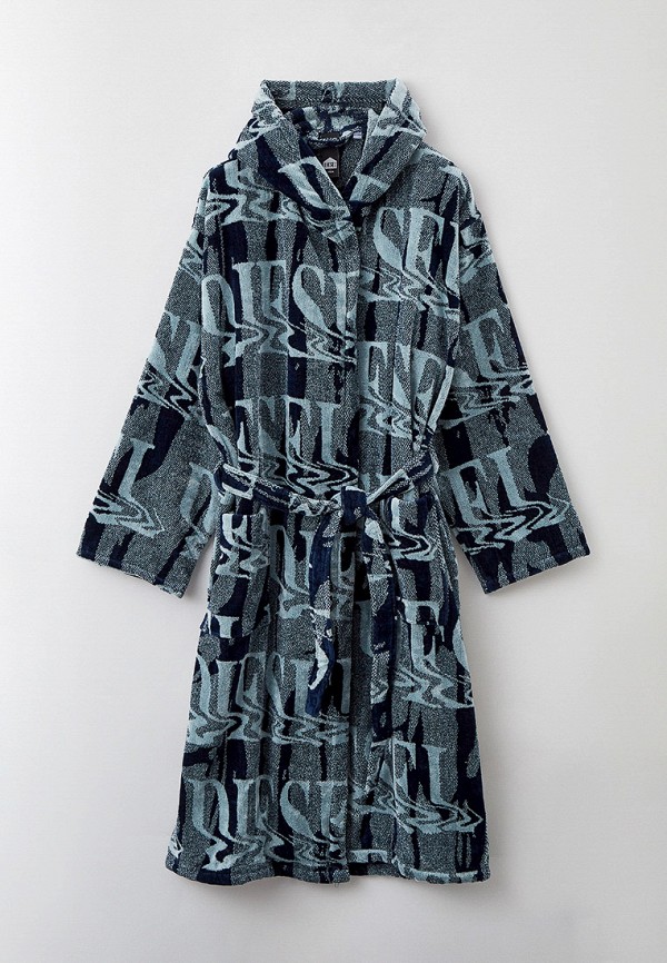 

Халат домашний Diesel, Синий, LIQUID LOGO XXL HOOD