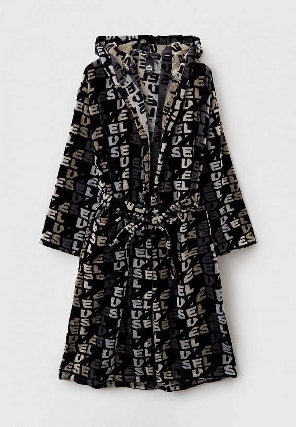 

Халат домашний Diesel, Черный, RIPPED LOGO XXL HOOD