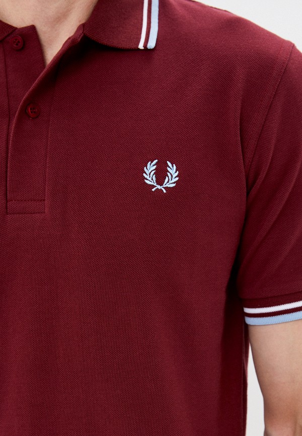 Поло Fred Perry бордовый, размер 54, фото 3