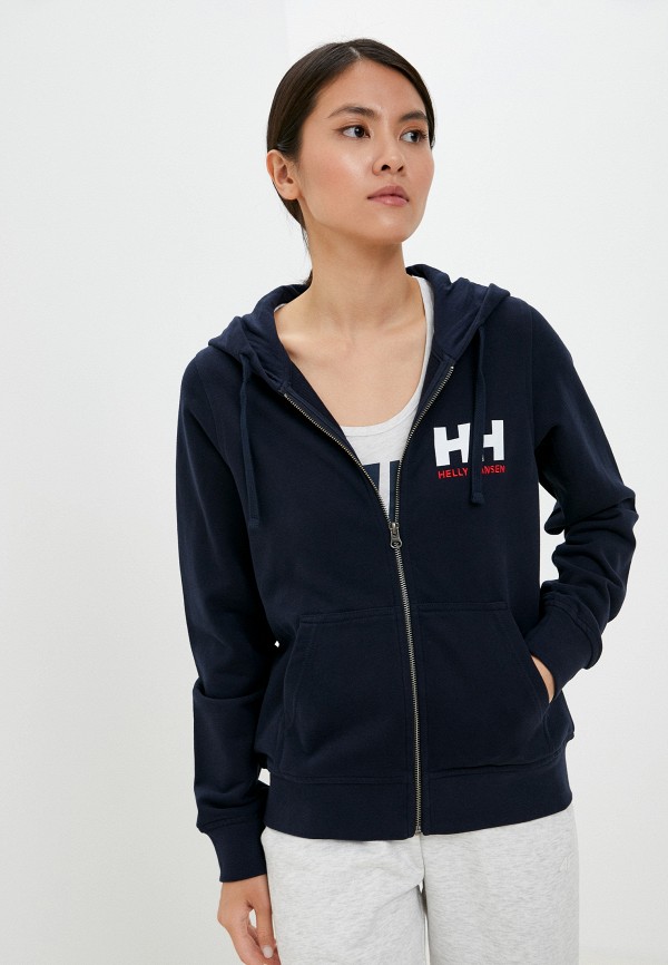 

Толстовка Helly Hansen, Синий, W HH LOGO FULL ZIP HOODIE