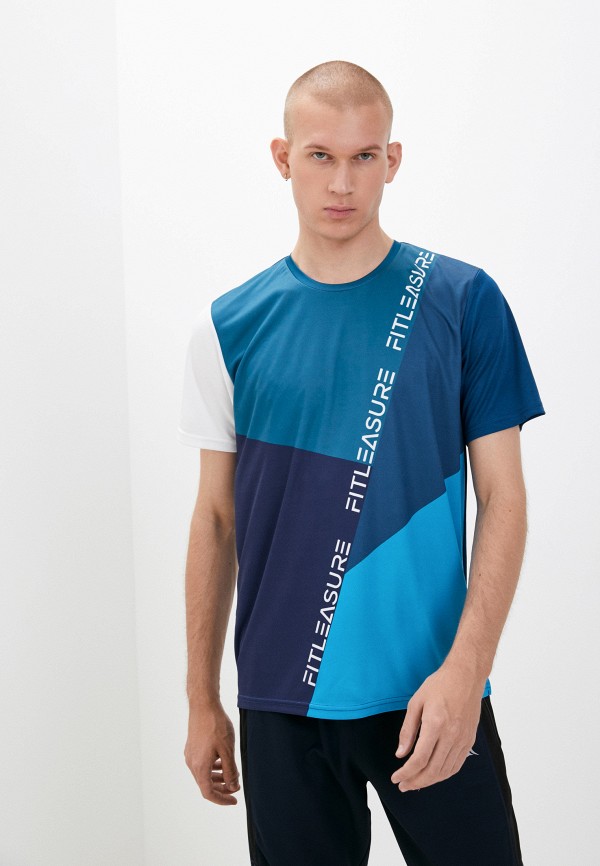 

Футболка спортивная Fitleasure, Синий, Colour Block Tee