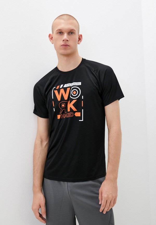

Футболка спортивная Fitleasure, Черный, Work Hard Tee