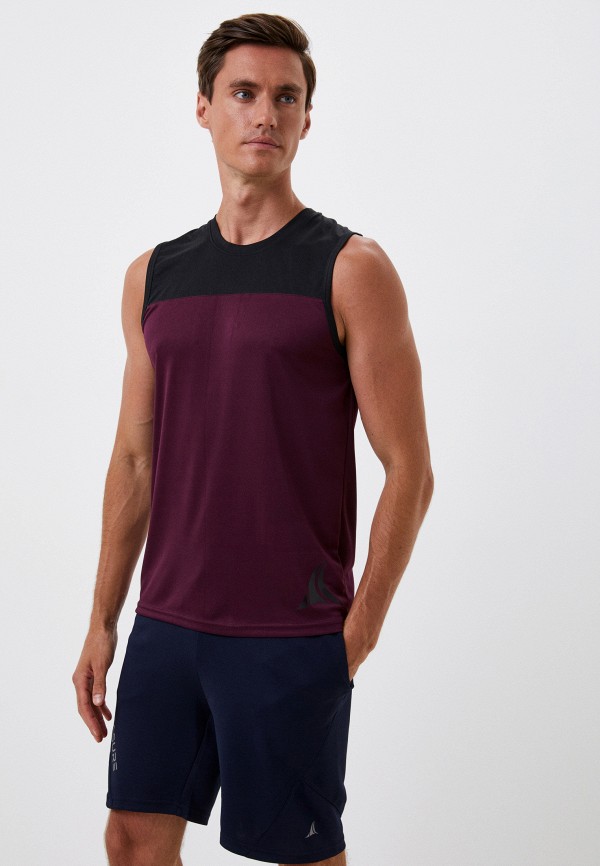 

Майка спортивная Fitleasure, Бордовый, Colour Block Tank