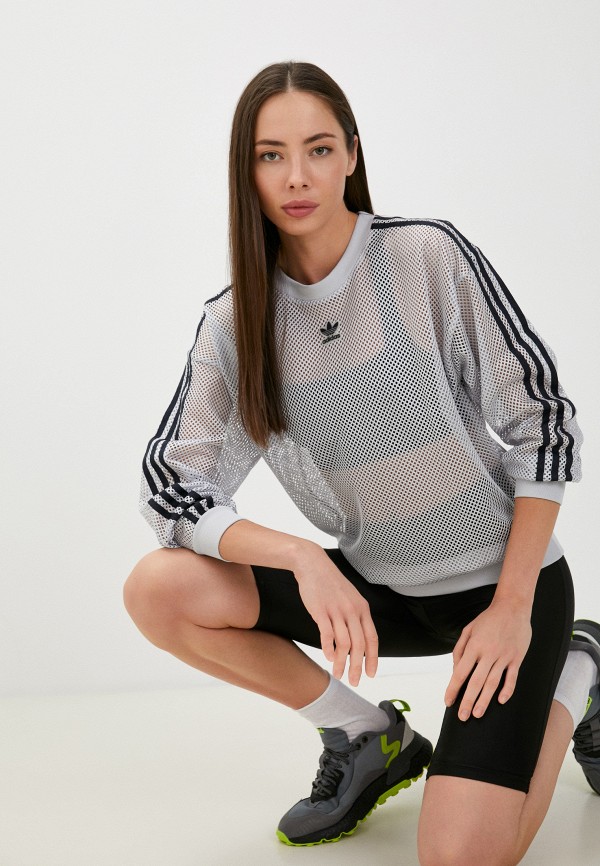 

Свитшот adidas Originals, Серый, MESH CREW