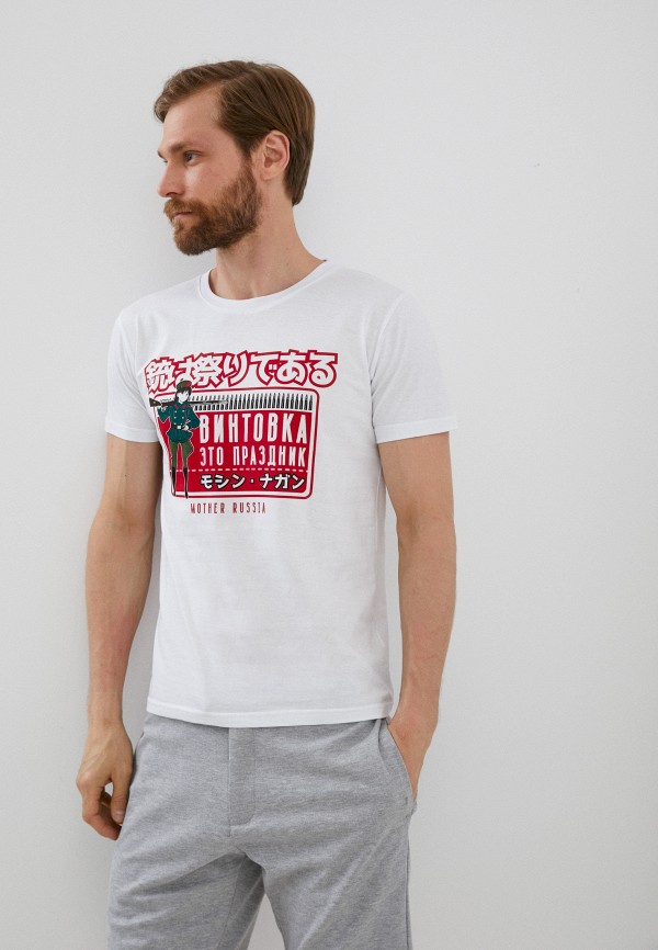 

Футболка Mother Russia, Белый, Винтовка