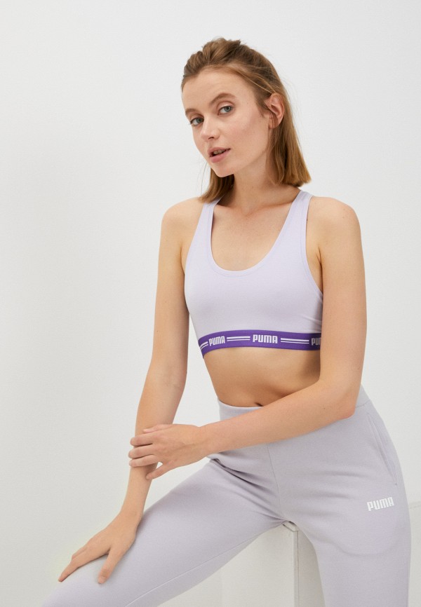 

Топ спортивный PUMA, Фиолетовый, PUMA ICONIC RACER BACK BRA 1