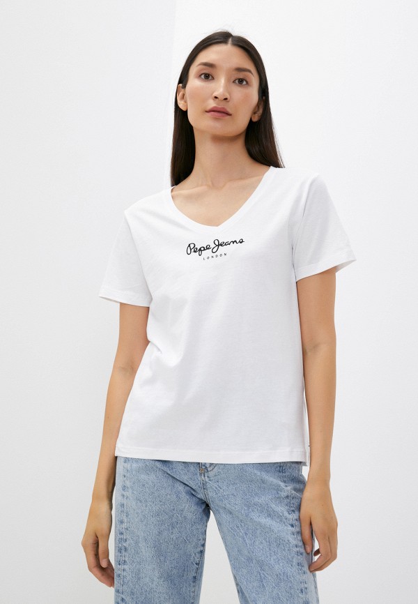 

Футболка Pepe Jeans, Белый, CAMILA V NECK