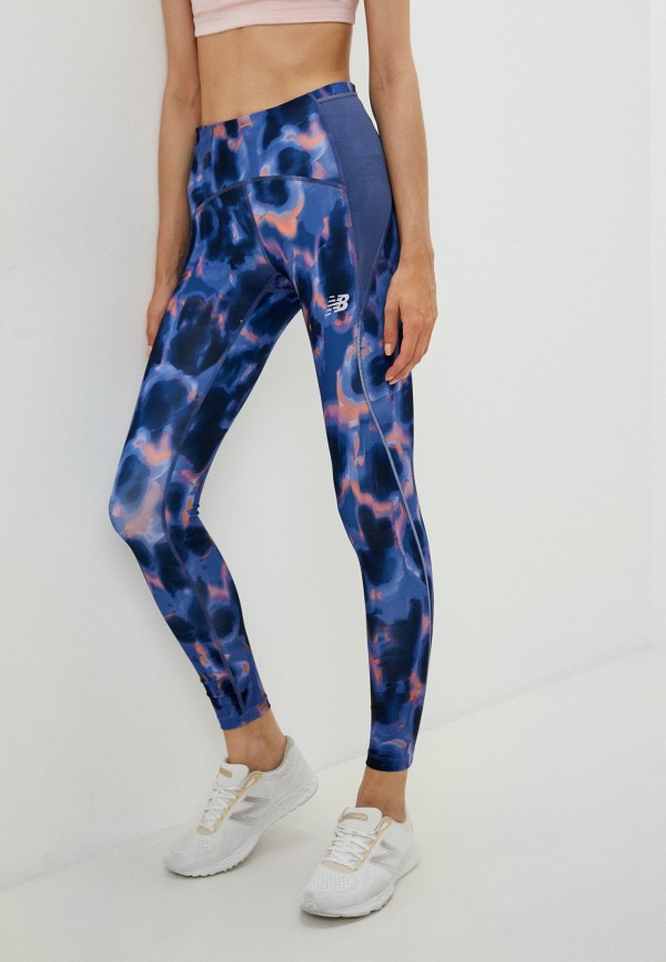 

Тайтсы New Balance, Синий, Printed Impact Run Tight