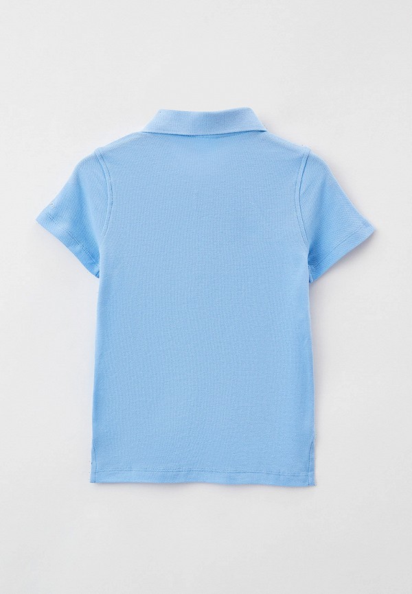 фото Поло button blue