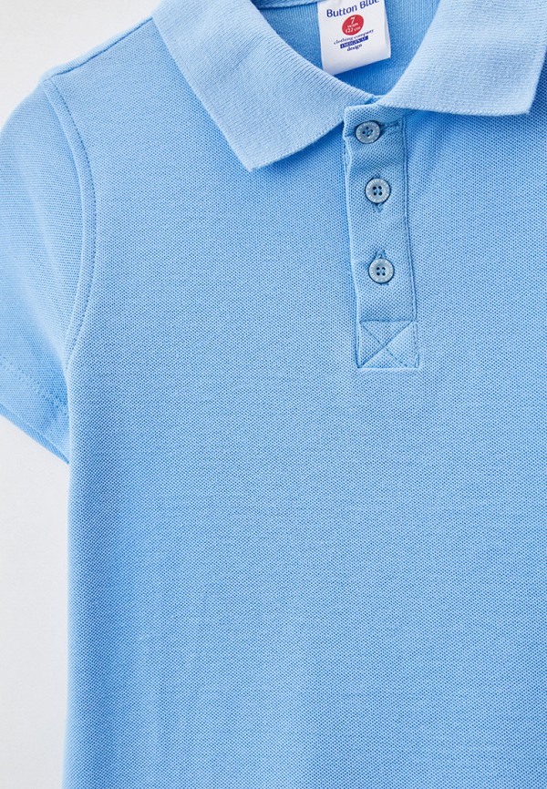 фото Поло button blue
