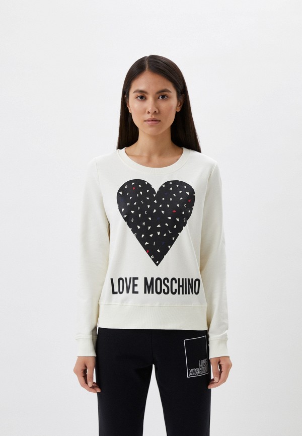 Свитшот Love Moschino бежевого цвета