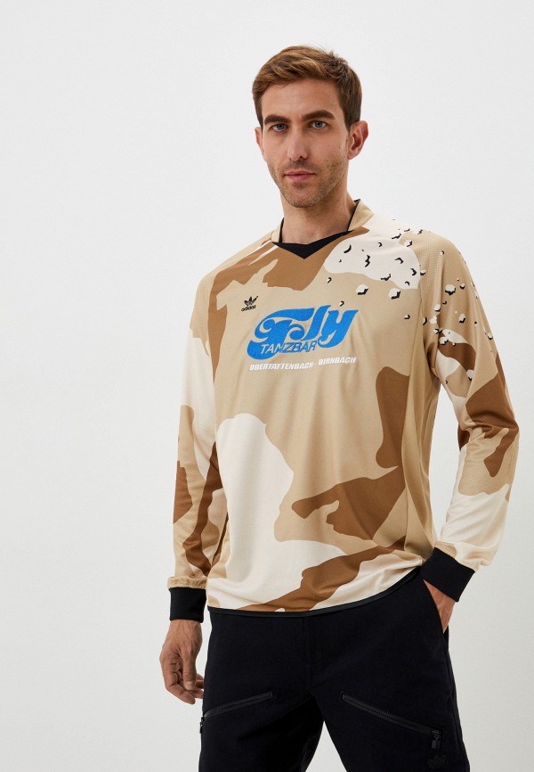 

Лонгслив adidas Originals, Бежевый, CAMO JERSEY
