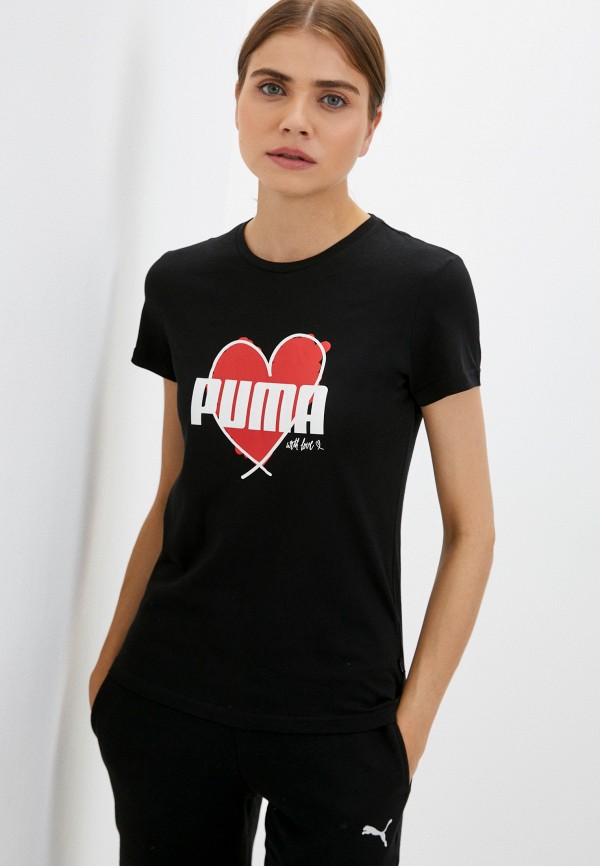 

Футболка PUMA, Черный, Heart Tee
