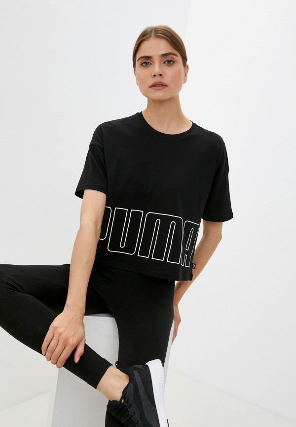 

Футболка PUMA, Черный, Puma Logo Cropped Tee