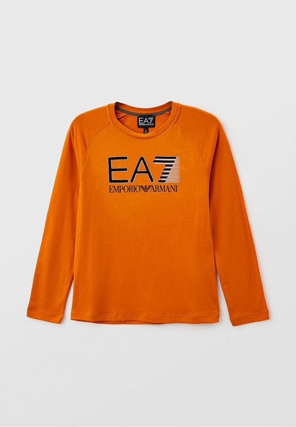 Лонгслив EA7 оранжевого цвета