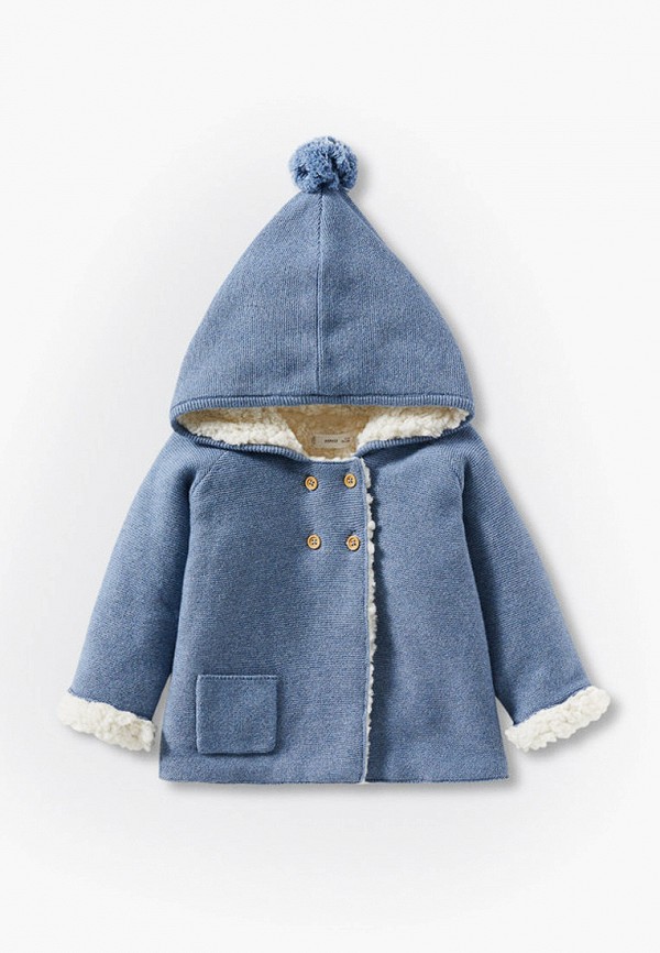 

Куртка утепленная Mango Kids, Синий, POMPOM3