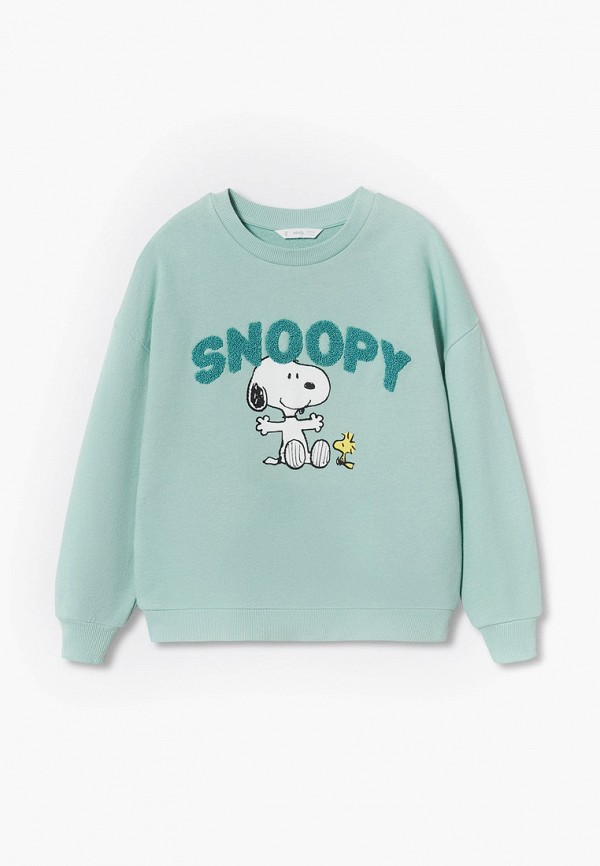 

Свитшот Mango Kids, Бирюзовый, SNOOPY