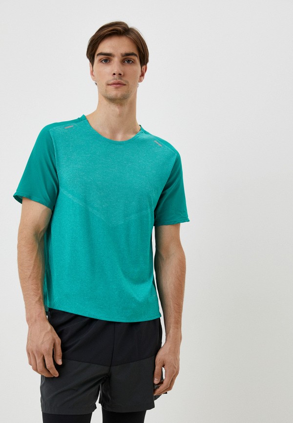 

Футболка спортивная Nike, Бирюзовый, M NK RN DVN TECHKNIT ULTRA SS