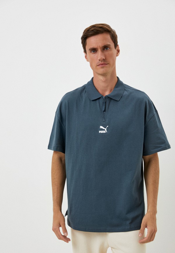 

Поло PUMA, Синий, Classics Boxy Zip Polo