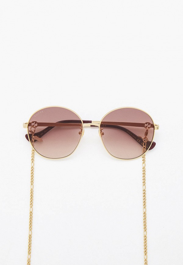 

Очки солнцезащитные и цепочка Gucci, Золотой, GG1090SA 002