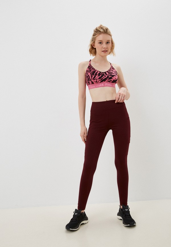 Тайтсы Victoria's Secret Pink бордовый, размер 42, фото 2