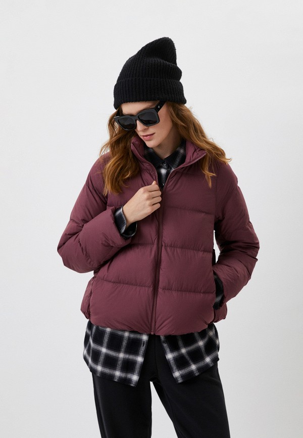 

Пуховик UNIQLO, Бордовый, ультралегкий дутый