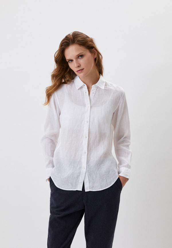 

Блуза UNIQLO, Белый, изо льна класса премиум