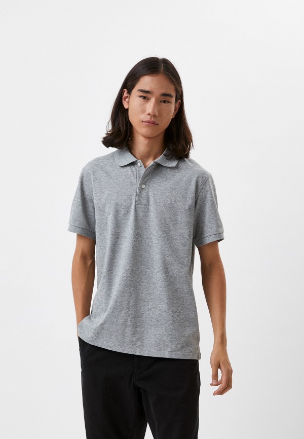 

Поло UNIQLO, Серый, из ткани пике DRY