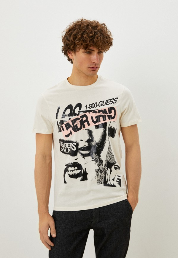 

Футболка Guess Jeans, Бежевый