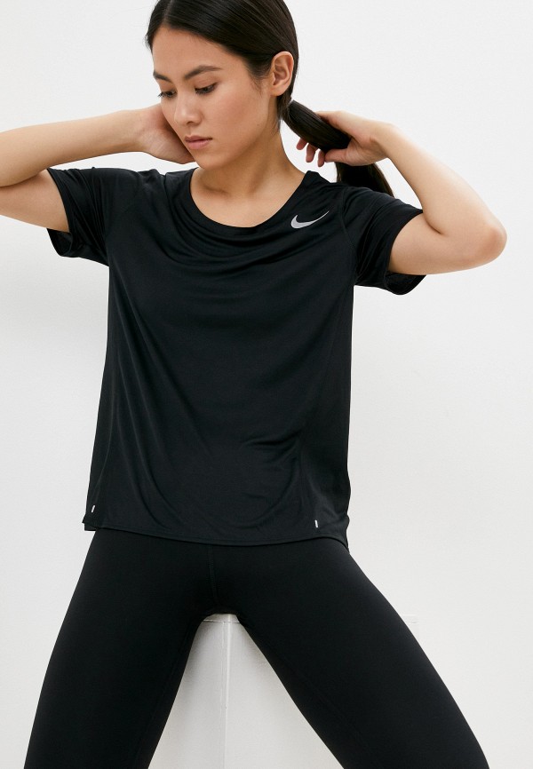 

Футболка спортивная Nike, Черный, W NK CITY SLEEK TOP SS