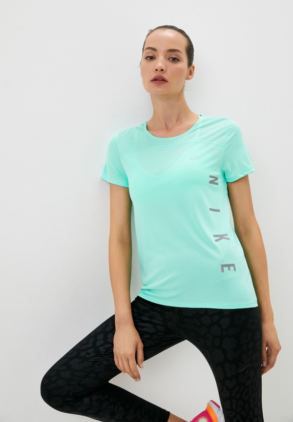 

Футболка спортивная Nike, Бирюзовый, W NK RUN DVN MILER SS TOP GX
