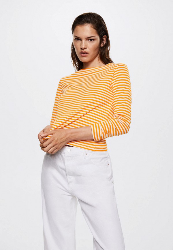 

Лонгслив Mango, Желтый, SACO