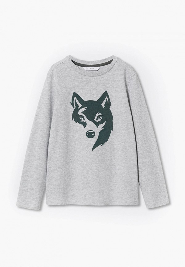 

Лонгслив Mango Kids, Серый, WOLF