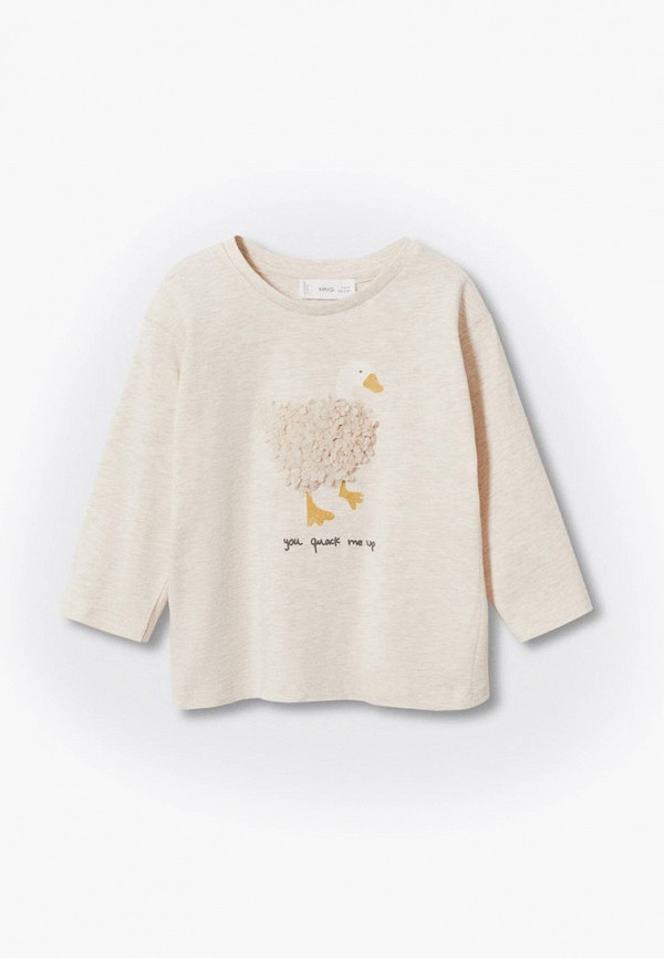

Лонгслив Mango Kids, Бежевый, WARM