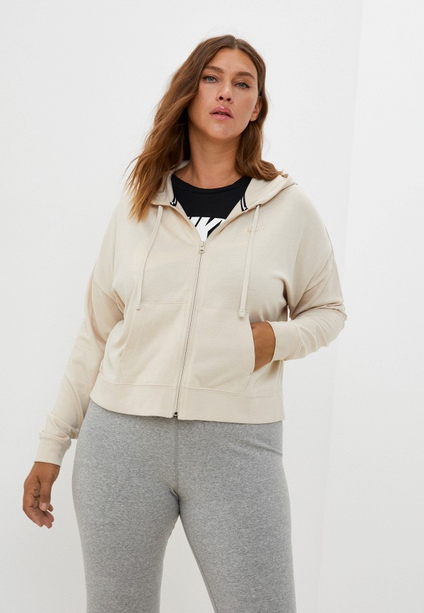 

Толстовка Nike, Бежевый, W NSW HOODIE FZ JRSY NEW NFS