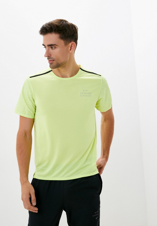 

Футболка спортивная Nike, Желтый, M NK DF RUN DVN NV RISE 365 SS