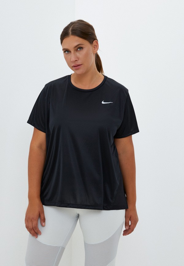 

Футболка спортивная Nike, Черный, W NK DF MILER TOP SS PLUS NFS