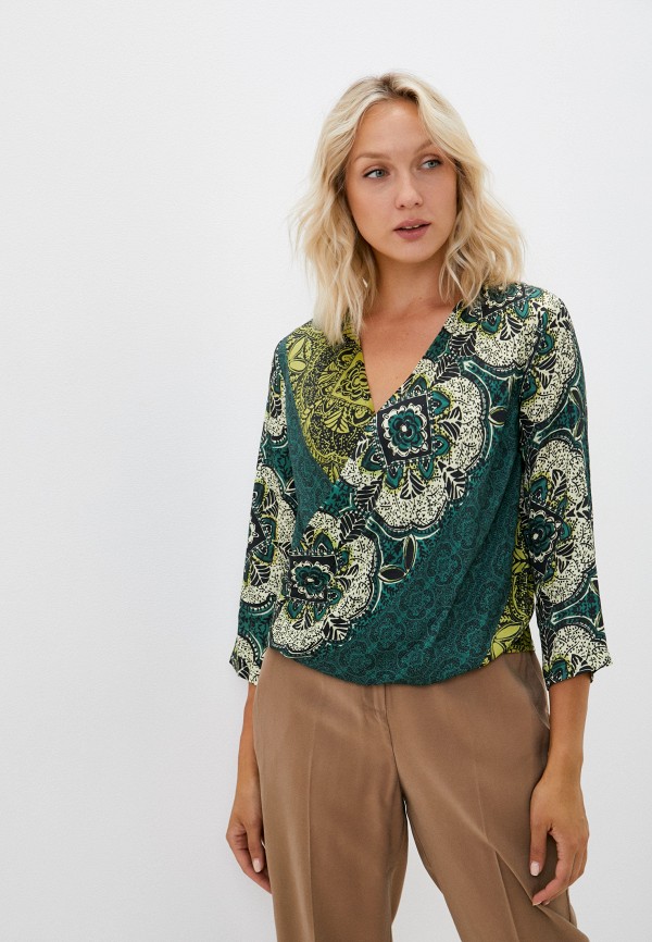 Блуза Sisley зеленого цвета