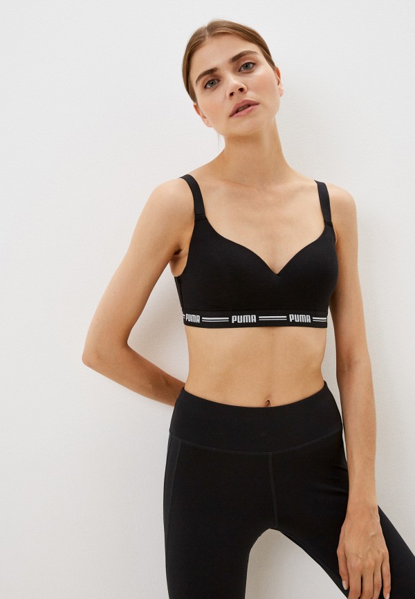 

Бюстгальтер PUMA, Черный, ICONIC PADDED TOP 1P HA