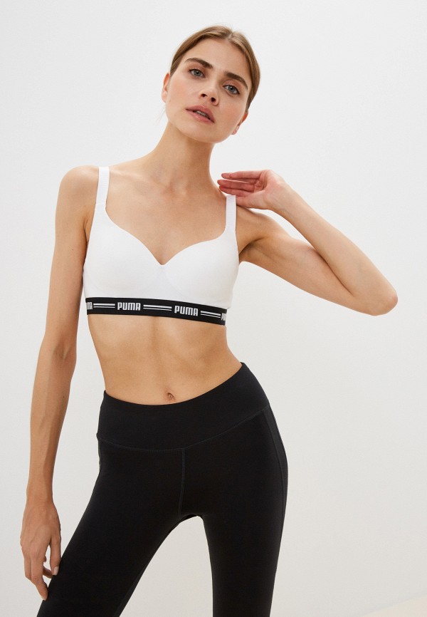

Бюстгальтер PUMA, Белый, PUMA ICONIC PADDED TOP 1P HA